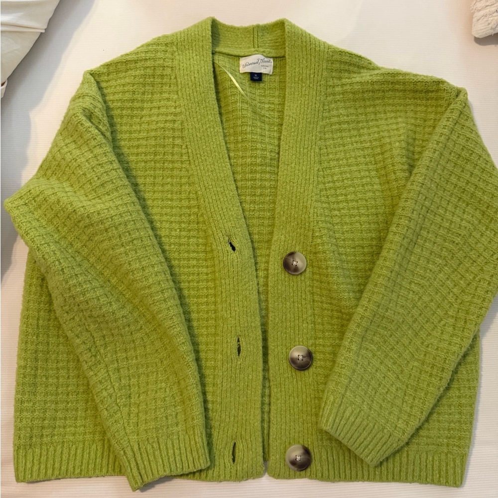 Universal Thread Lime Green Cardigan Sweater